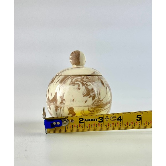 Vintage St. Helen's Ash Ware Lidded Bowl Trinket Box Cougar Washington - Picture 10 of 12